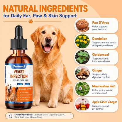 Natural Yeast Relief Drops for Dogs